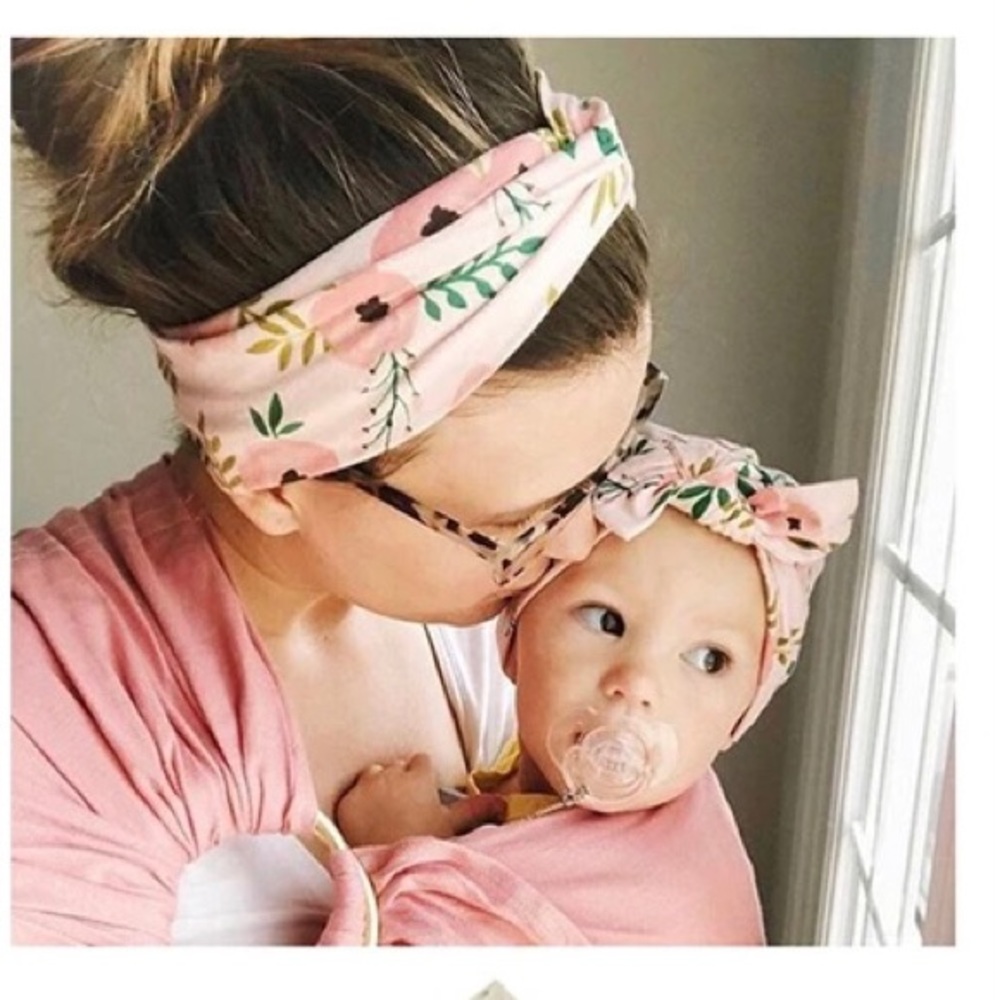 Mommy & Me matching headband and cap
